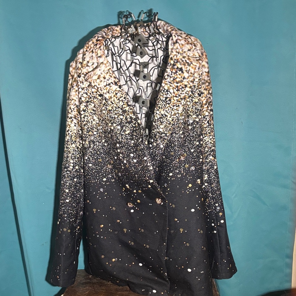 SHEIN Multicolor Patterned Blazer